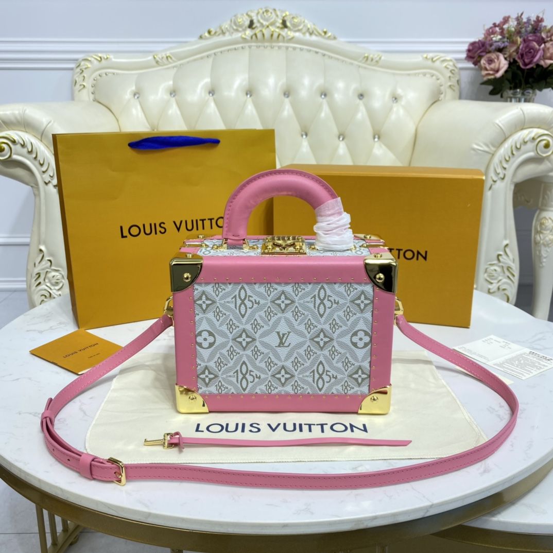 #m45673 l**is V*t*n monogram coated coffret trésor 20 valisette trésor-pink