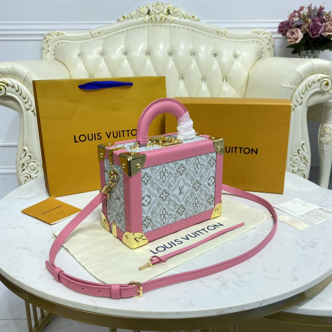 #m45673 l**is V*t*n monogram coated coffret trésor 20 valisette trésor-pink