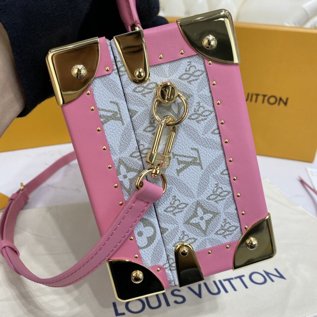 #m45673 l**is V*t*n monogram coated coffret trésor 20 valisette trésor-pink