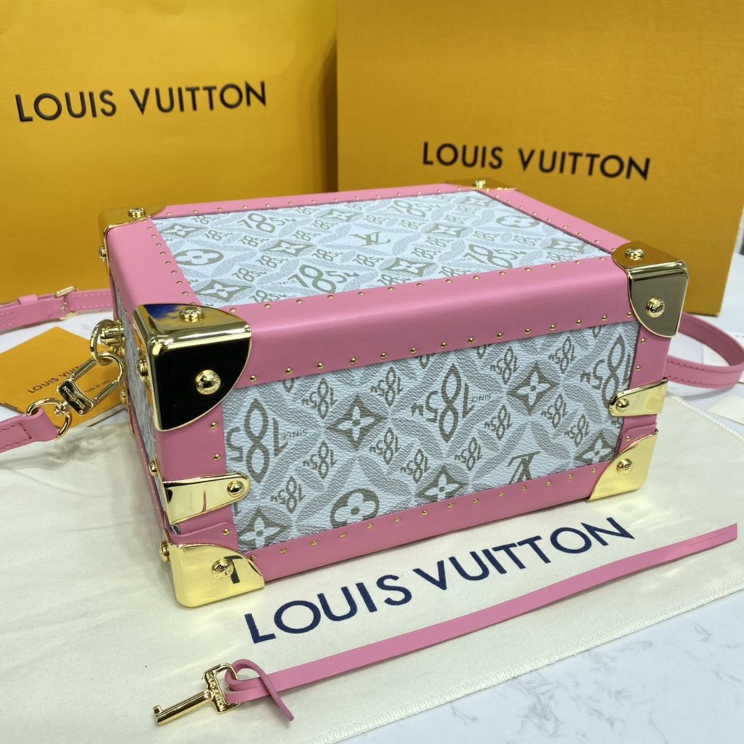 #m45673 l**is V*t*n monogram coated coffret trésor 20 valisette trésor-pink