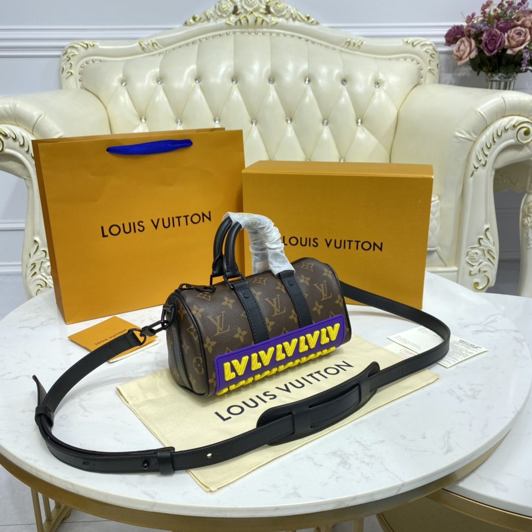 #m45788 l**is V*t*n monogram coated lv rubber keepall xs