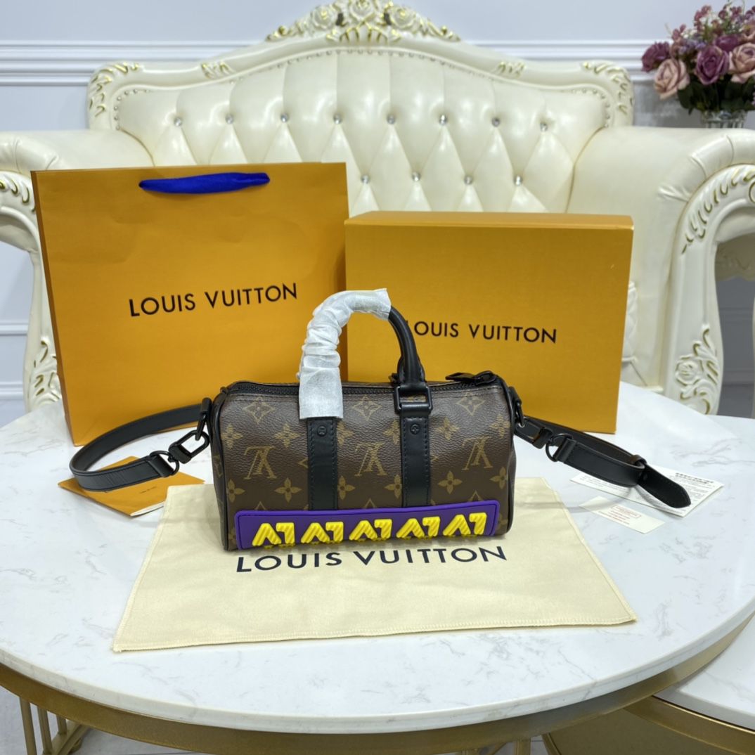 #m45788 l**is V*t*n monogram coated lv rubber keepall xs