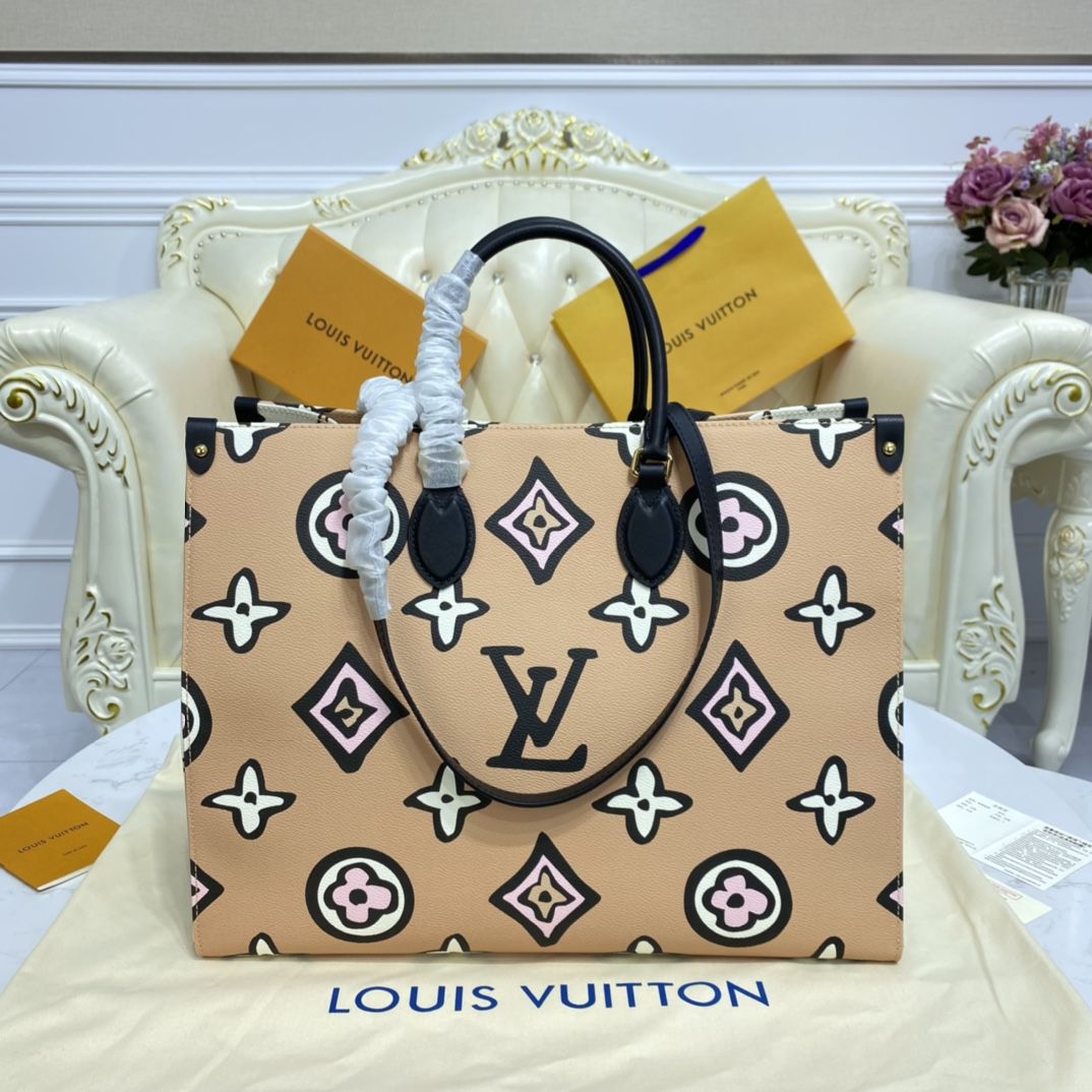 #m45814 l**is V*t*n monogram coated onthego gm tote bag