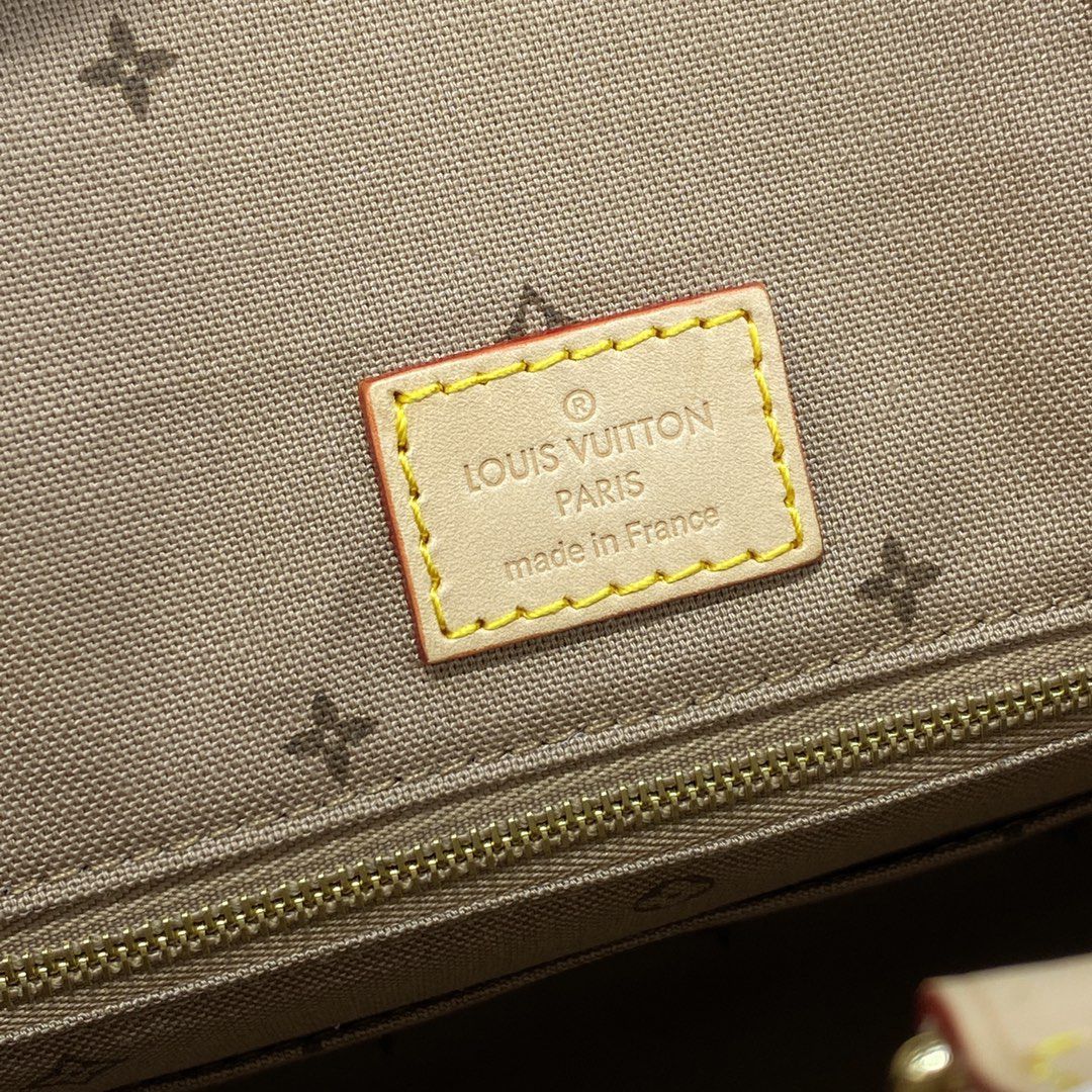 #m46154 l**is V*t*n monogram coated onthego mm tote bag-white