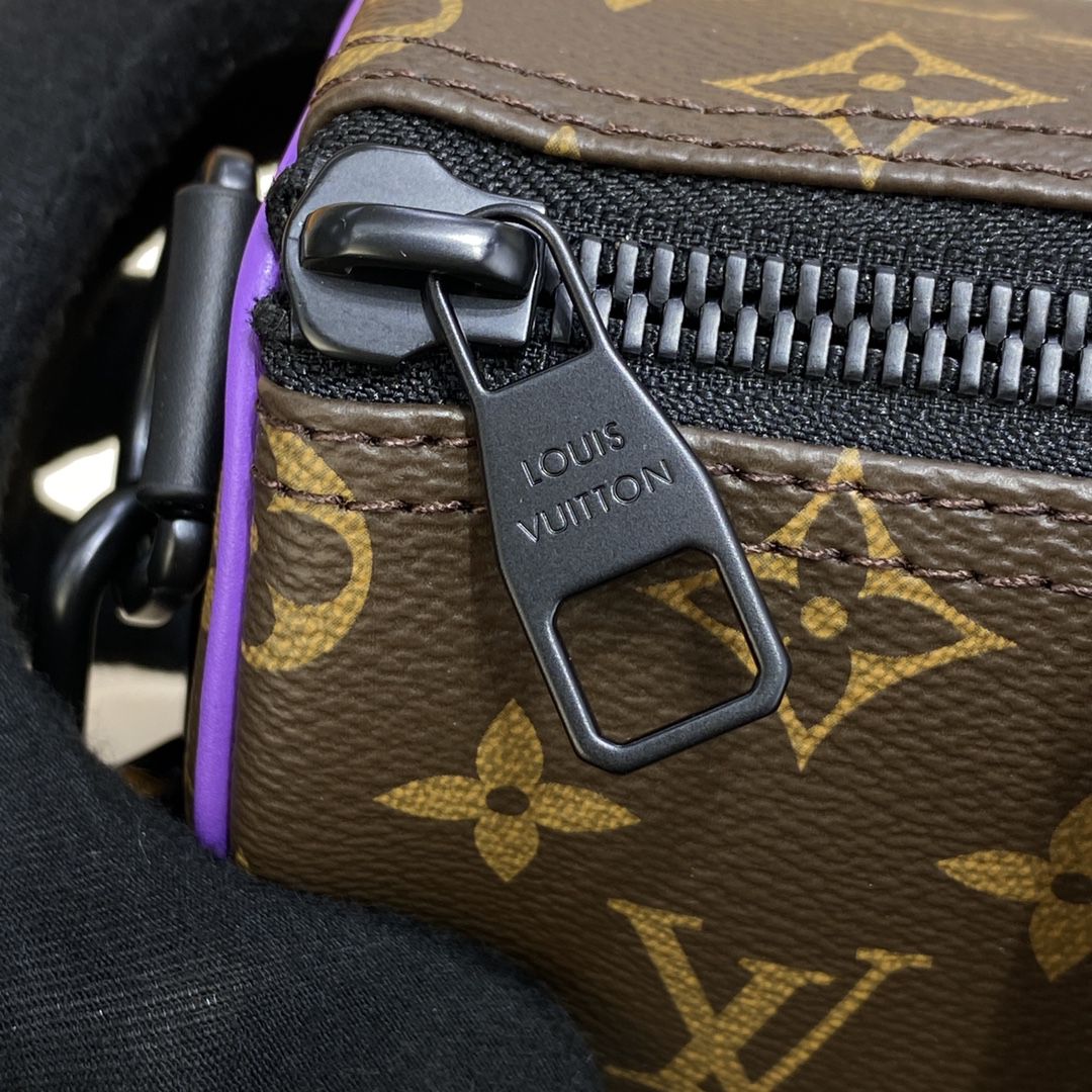 #m46249 l**is V*t*n monogram macassar keepall bandouliÈre 25-purple