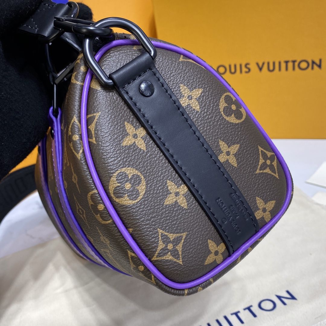 #m46249 l**is V*t*n monogram macassar keepall bandouliÈre 25-purple