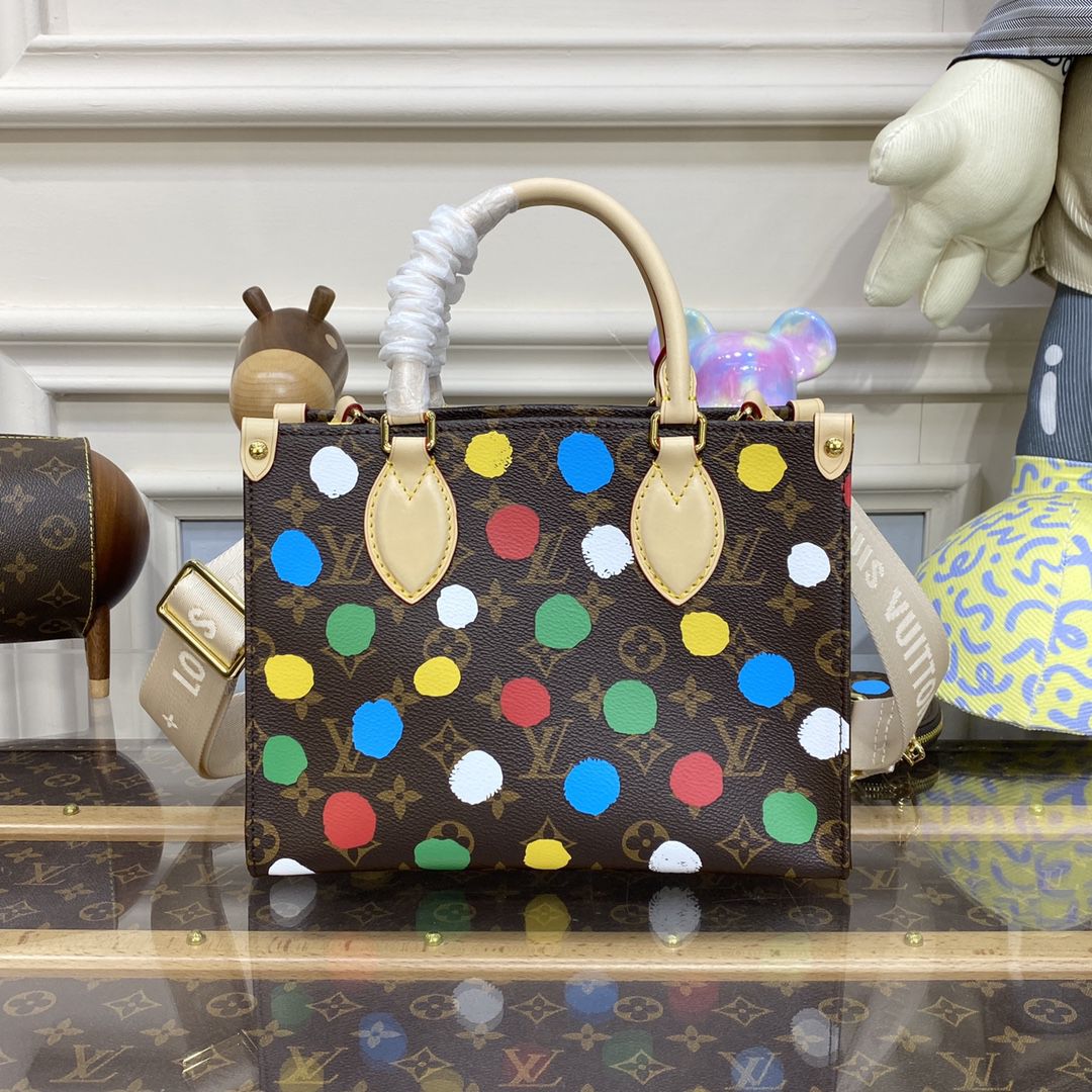 #m46380 l**is V*t*n x yayoi kusama lv x yk onthego pm bag