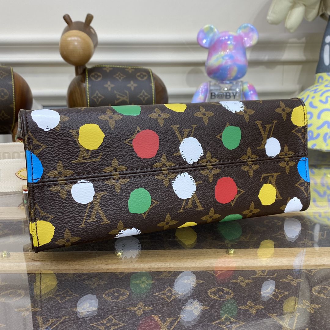 #m46380 l**is V*t*n x yayoi kusama lv x yk onthego pm bag