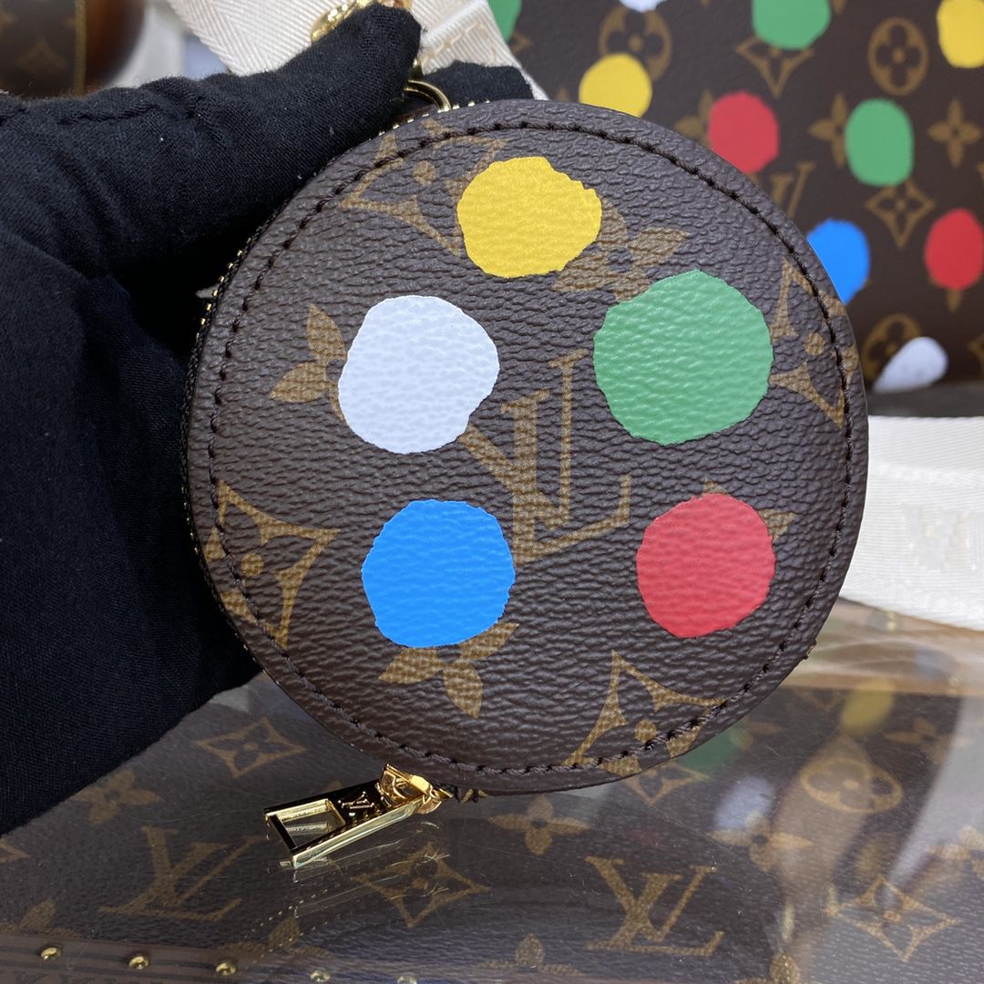 #m46380 l**is V*t*n x yayoi kusama lv x yk onthego pm bag