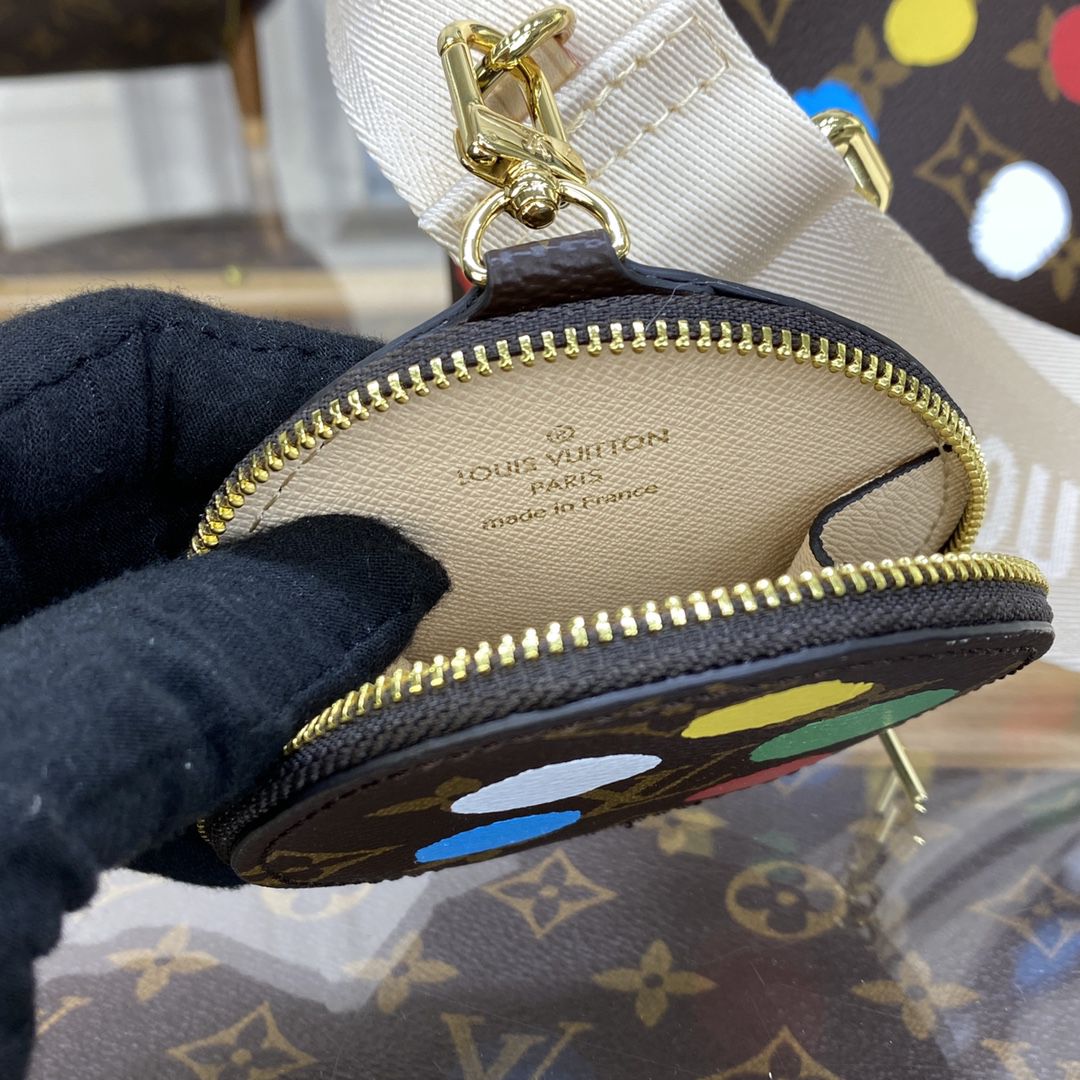 #m46380 l**is V*t*n x yayoi kusama lv x yk onthego pm bag