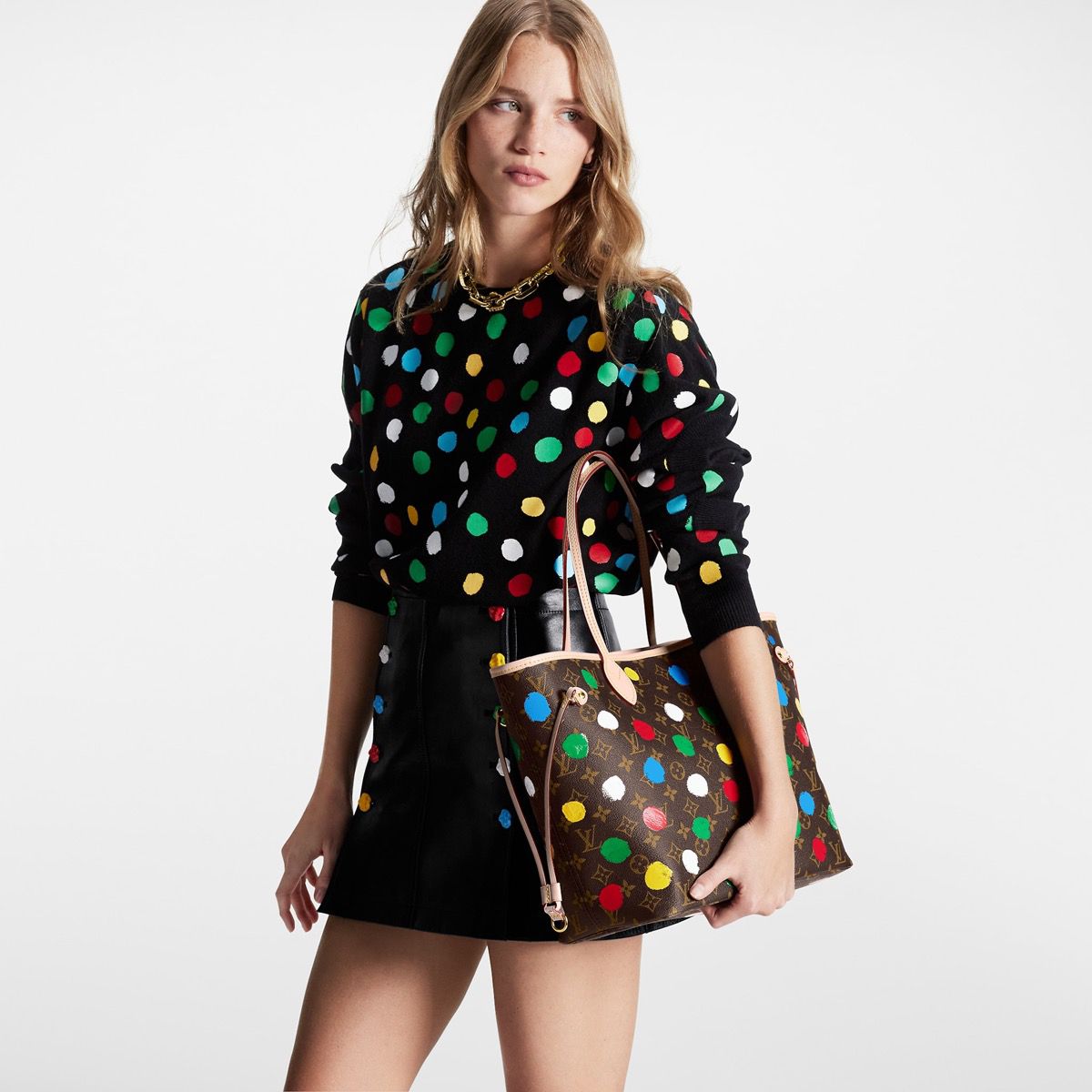 #m46381 l**is V*t*n x yayoi kusama lv x yk neverfull mm