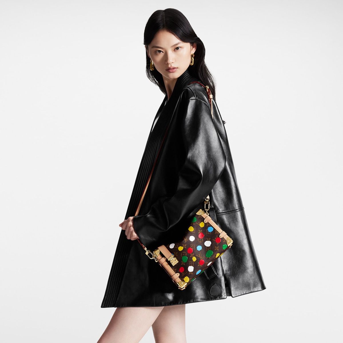 #m46396 l**is V*t*n x yayoi kusama lv x yk side trunk