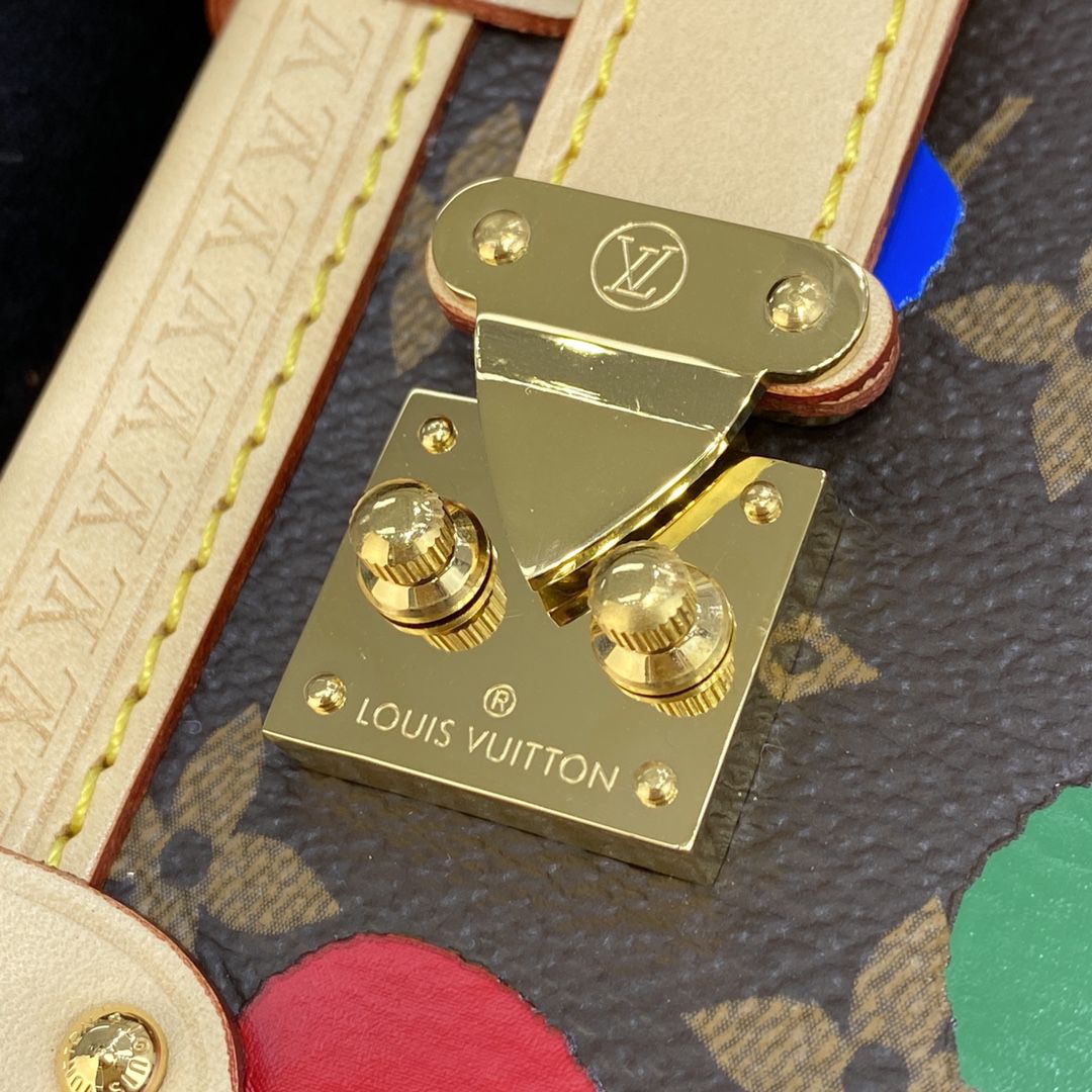 #m46396 l**is V*t*n x yayoi kusama lv x yk side trunk