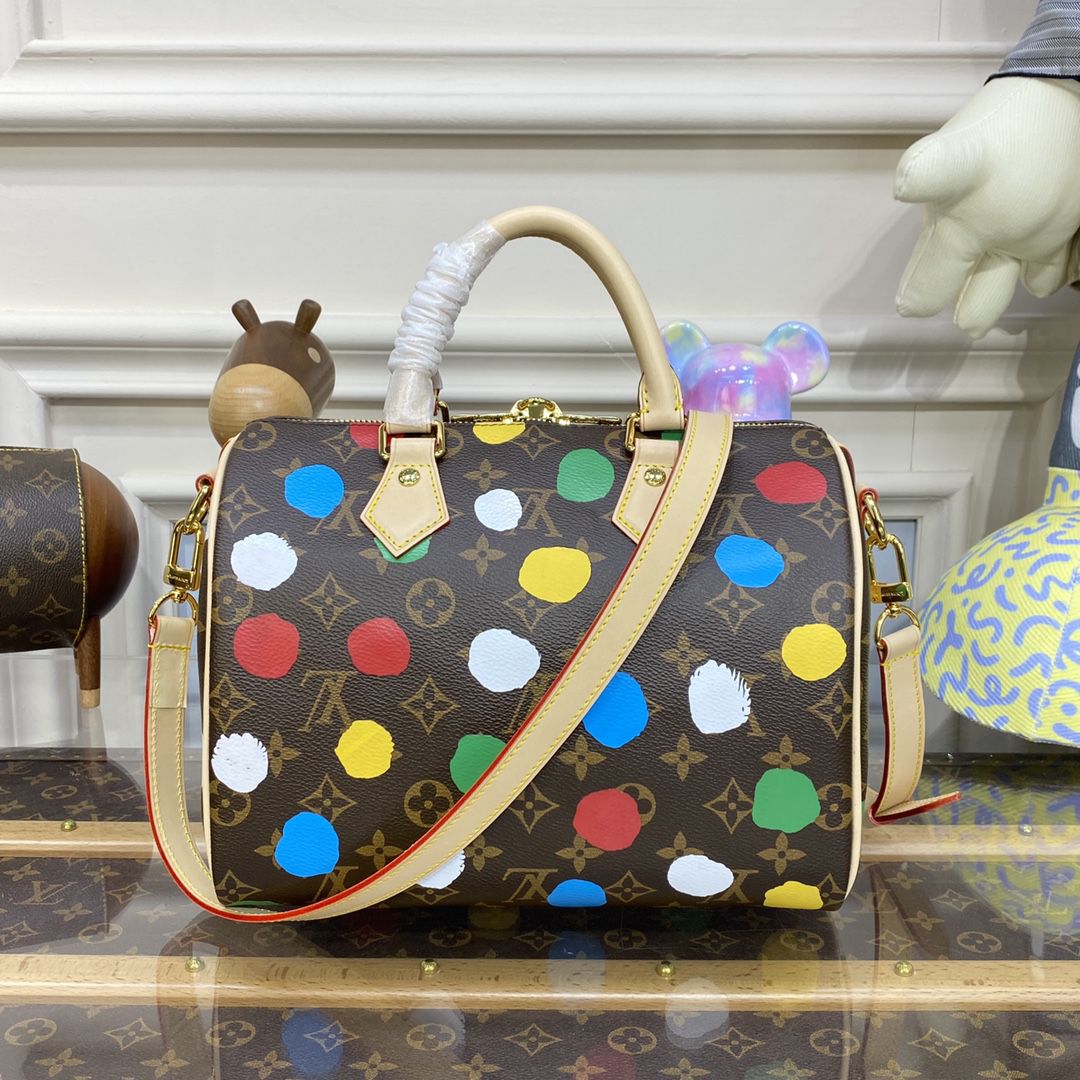 #m46433 l**is V*t*n x yayoi kusama lv x yk speedy bandouliÈre 25
