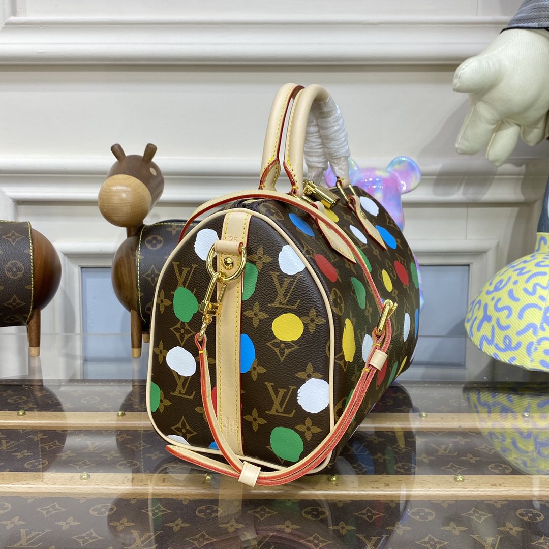 #m46433 l**is V*t*n x yayoi kusama lv x yk speedy bandouliÈre 25
