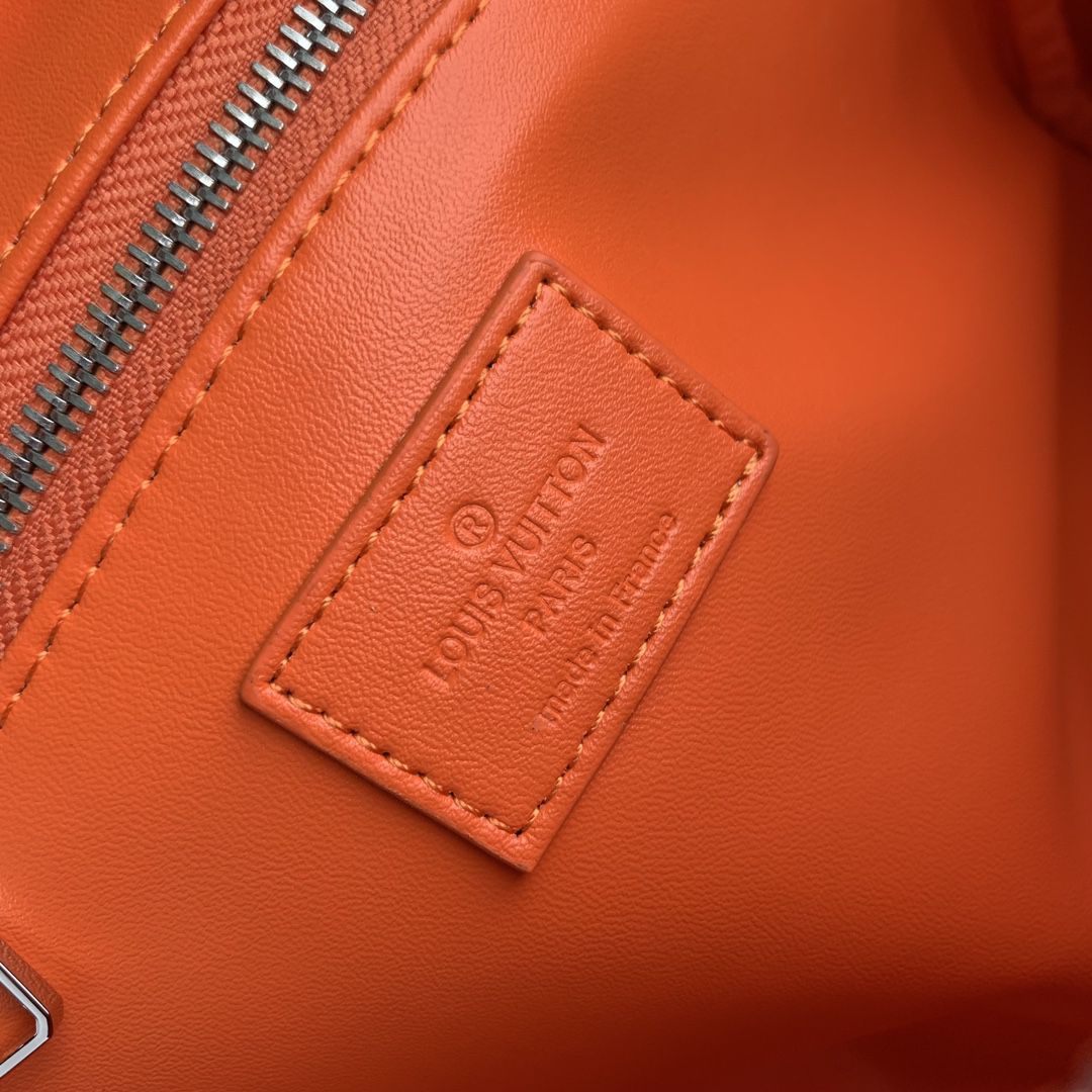 m46765 l**is V*t*n monogram macassar canvas dopp kit toiletry orange
