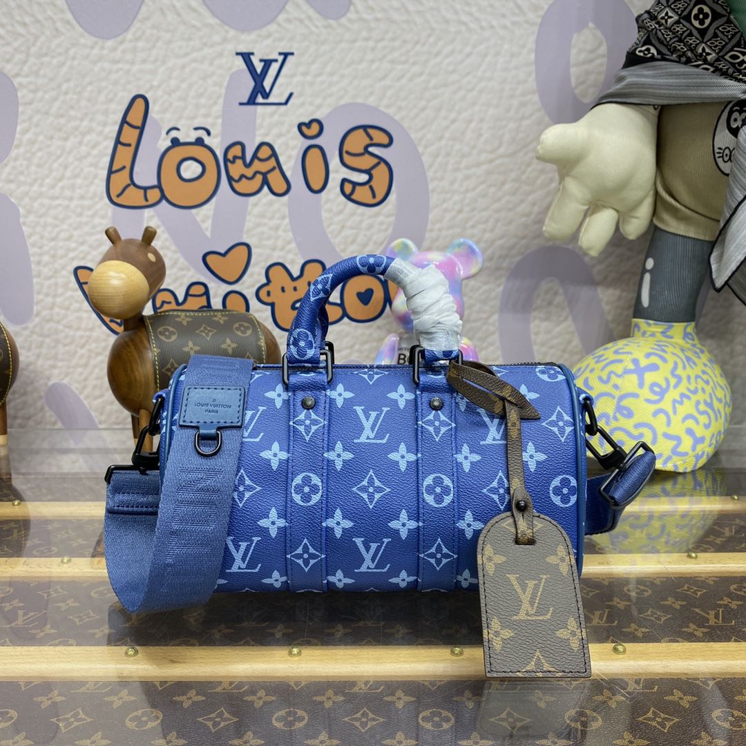 #m46803 l**is V*t*n monogram denim keepall bandoulière 25