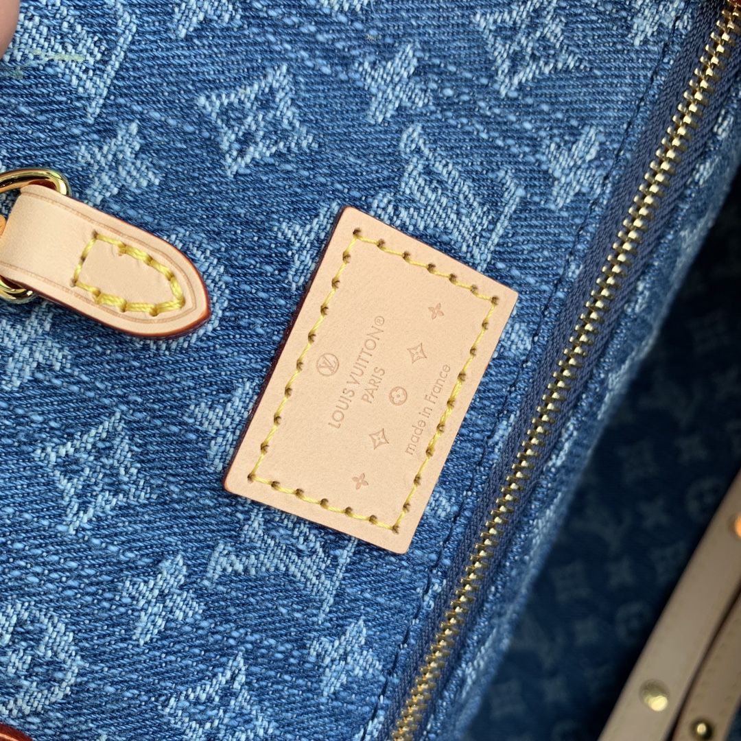 m46871 l**is V*t*n monogram denim onthego mm handbag