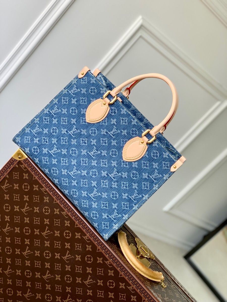 m46871 l**is V*t*n monogram denim onthego mm handbag