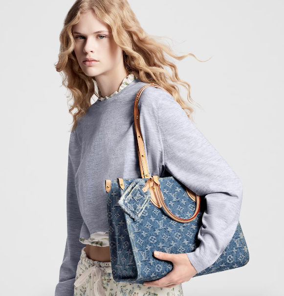 m46871 l**is V*t*n monogram denim onthego mm handbag