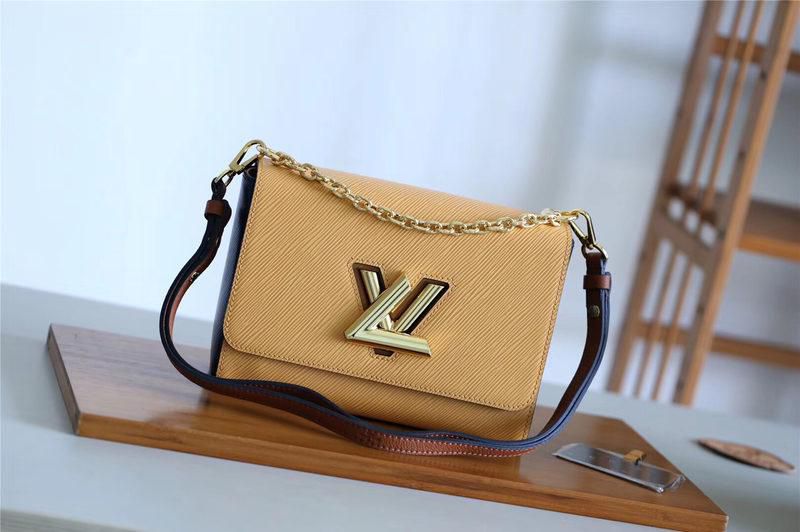 #m51884 l**is V*t*n 2019 epi leather twist mm-camel
