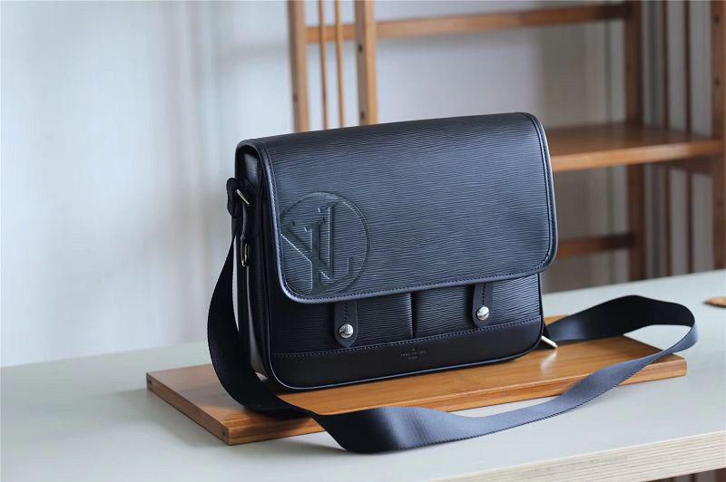 #m53492 l**is V*t*n 2018 men epi cowhide leather messenger bag-noir
