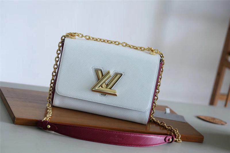 #m53596 l**is V*t*n 2019 epi leather twist mm-white