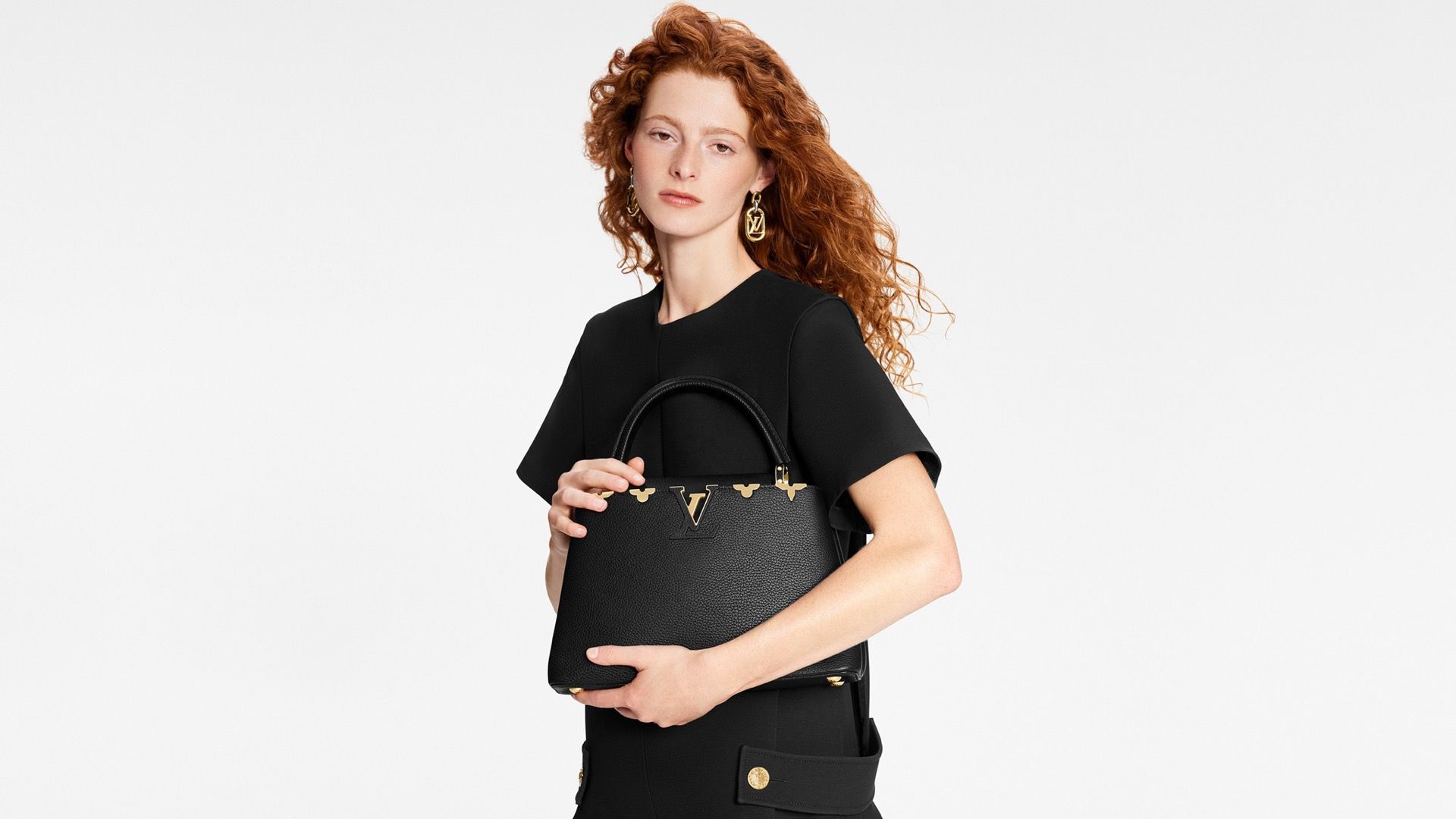 #m54663 l**is V*t*n taurillon capucines mm-black