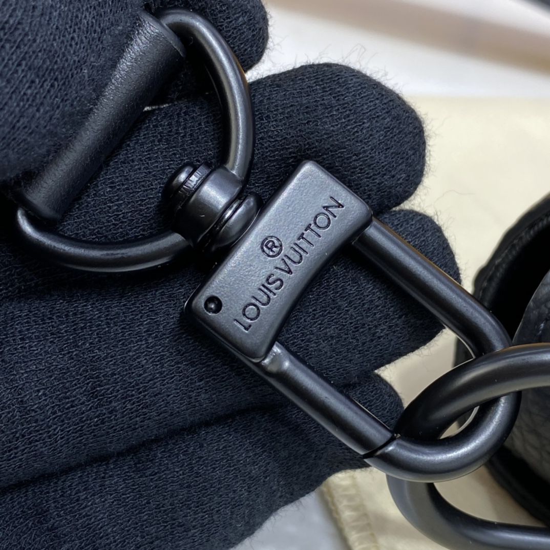 #m55700 l**is V*t*n monogram embossed black-on-black soft trunk bag