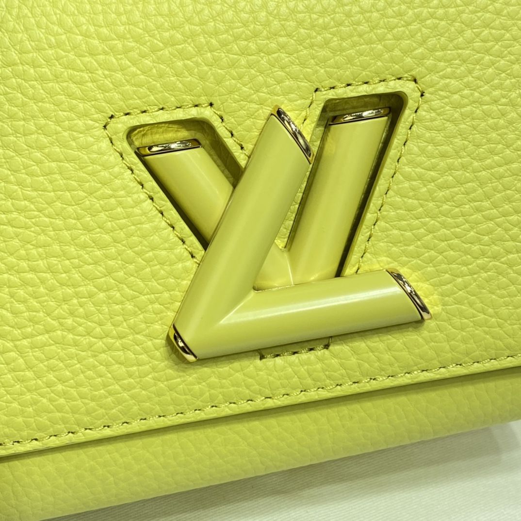 #m58571 l**is V*t*n taurillon leather twist pm-yellow