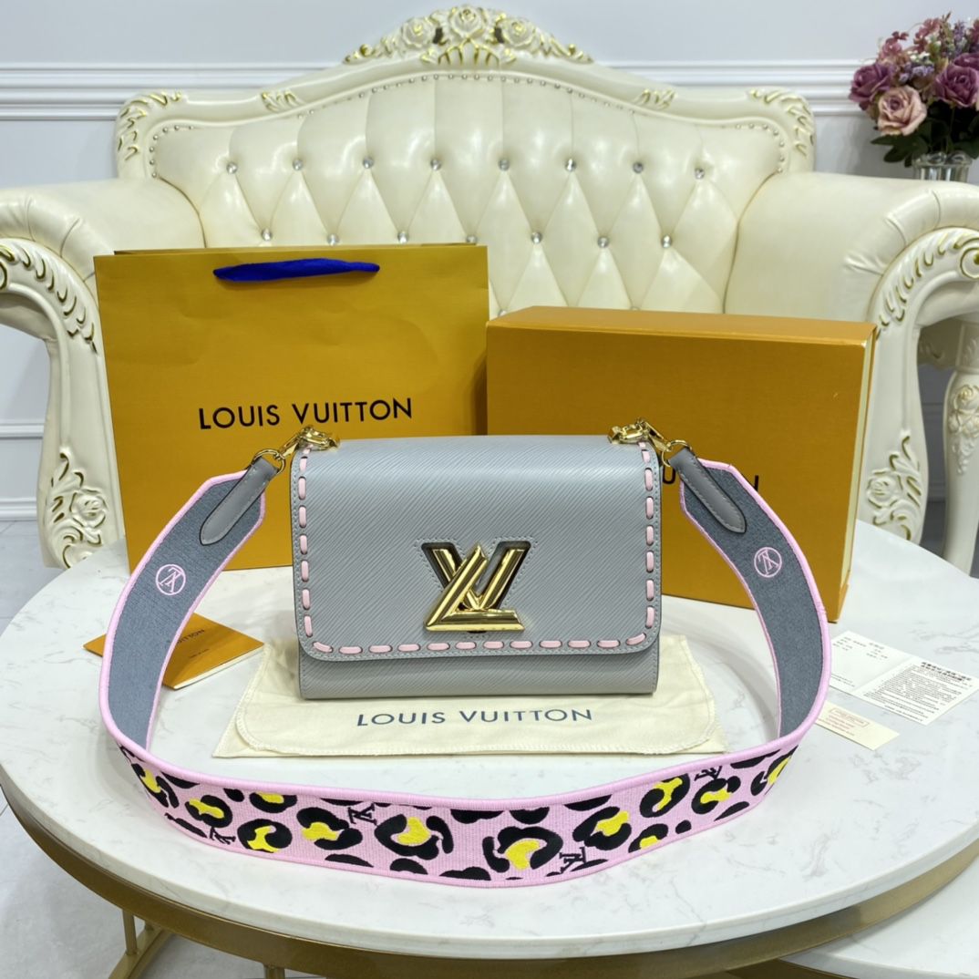 #m58606 l**is V*t*n signature epi leather twist mm-gray