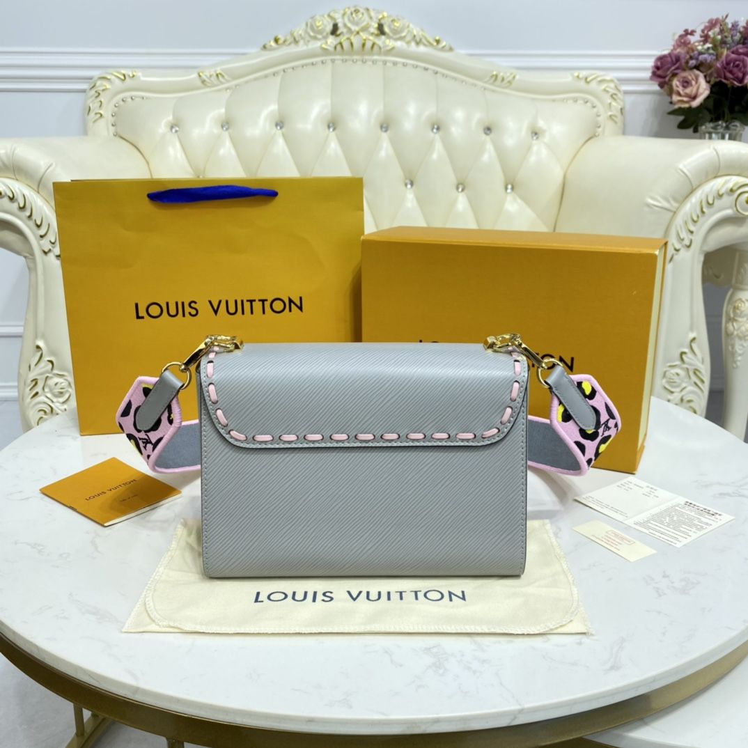 #m58606 l**is V*t*n signature epi leather twist mm-gray