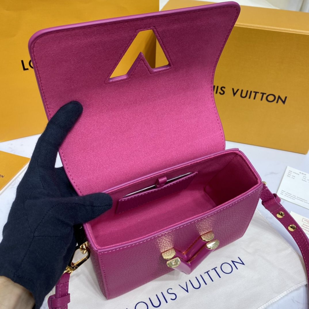 #m58691 l**is V*t*n taurillon leather twist pm-pink