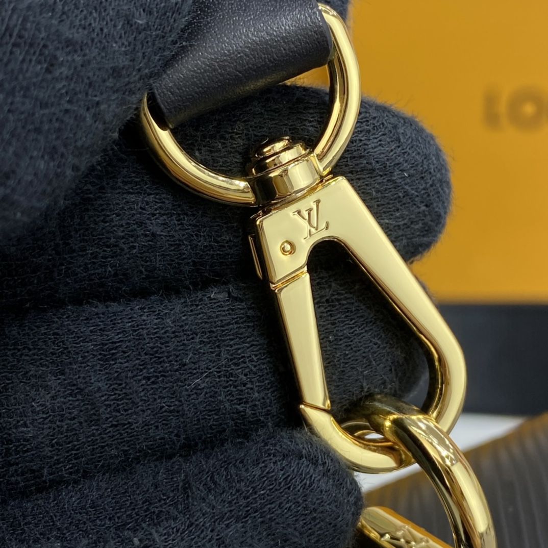 #m58723 l**is V*t*n signature  epi leather twist pm-black