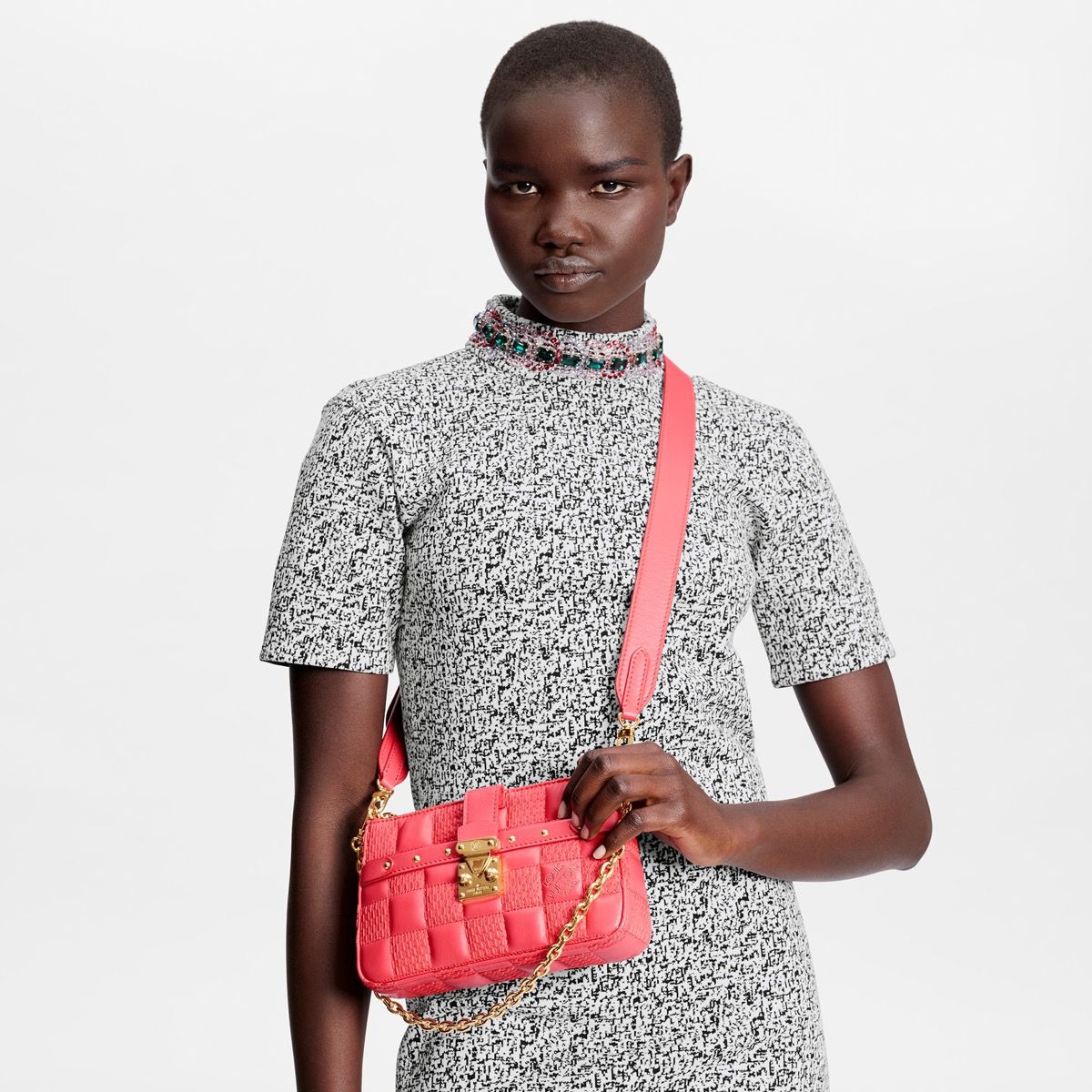 #m59049 l**is V*t*n damier quilt pochette troca