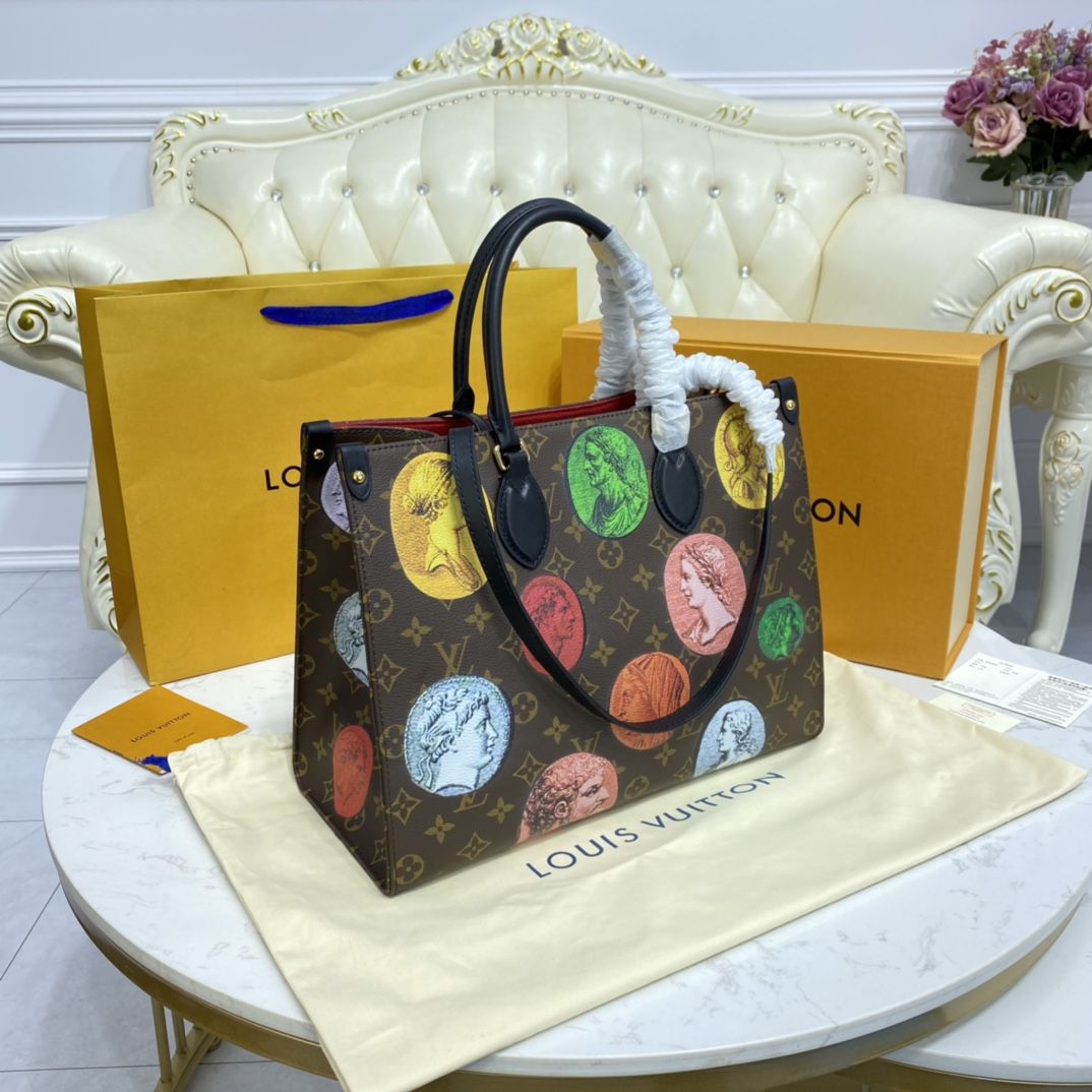 #m59245 l**is V*t*n fall-winter 2021 monogram cameo onthego mm tote bag
