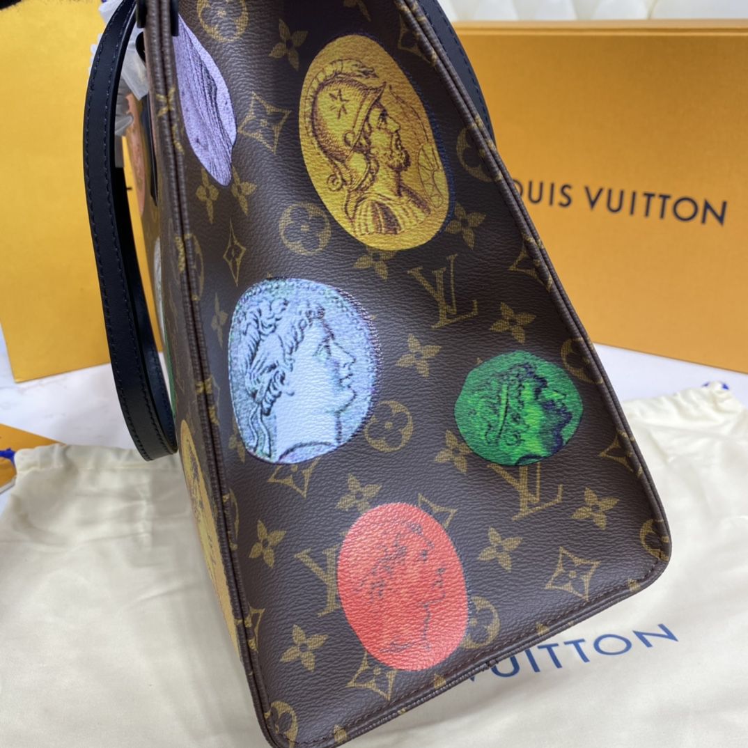 #m59245 l**is V*t*n fall-winter 2021 monogram cameo onthego mm tote bag