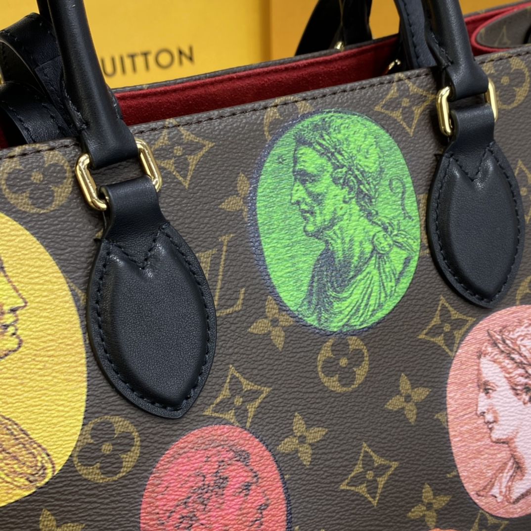 #m59245 l**is V*t*n fall-winter 2021 monogram cameo onthego mm tote bag