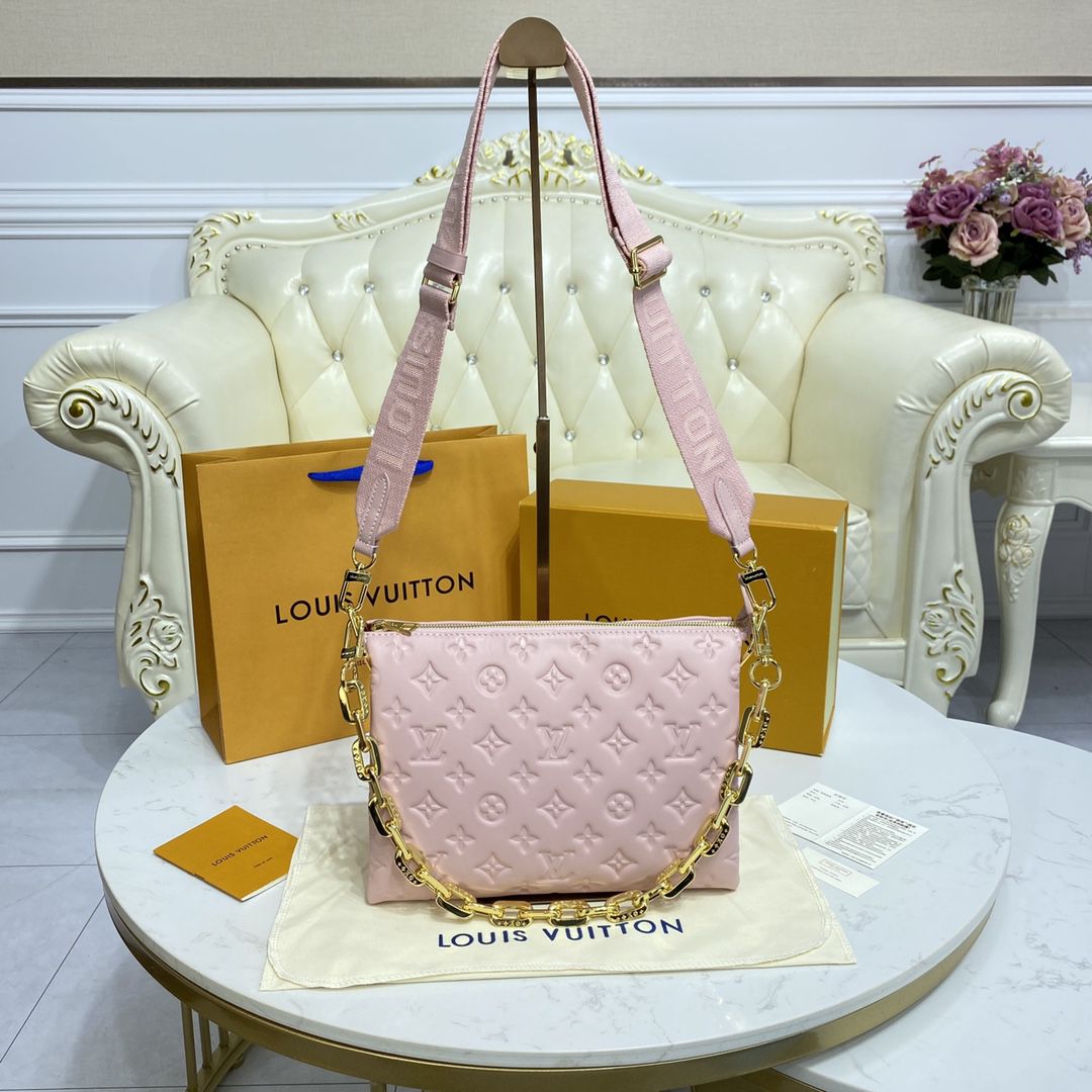 #m59276 l**is V*t*n monogram embossed puffy coussin pm handbag