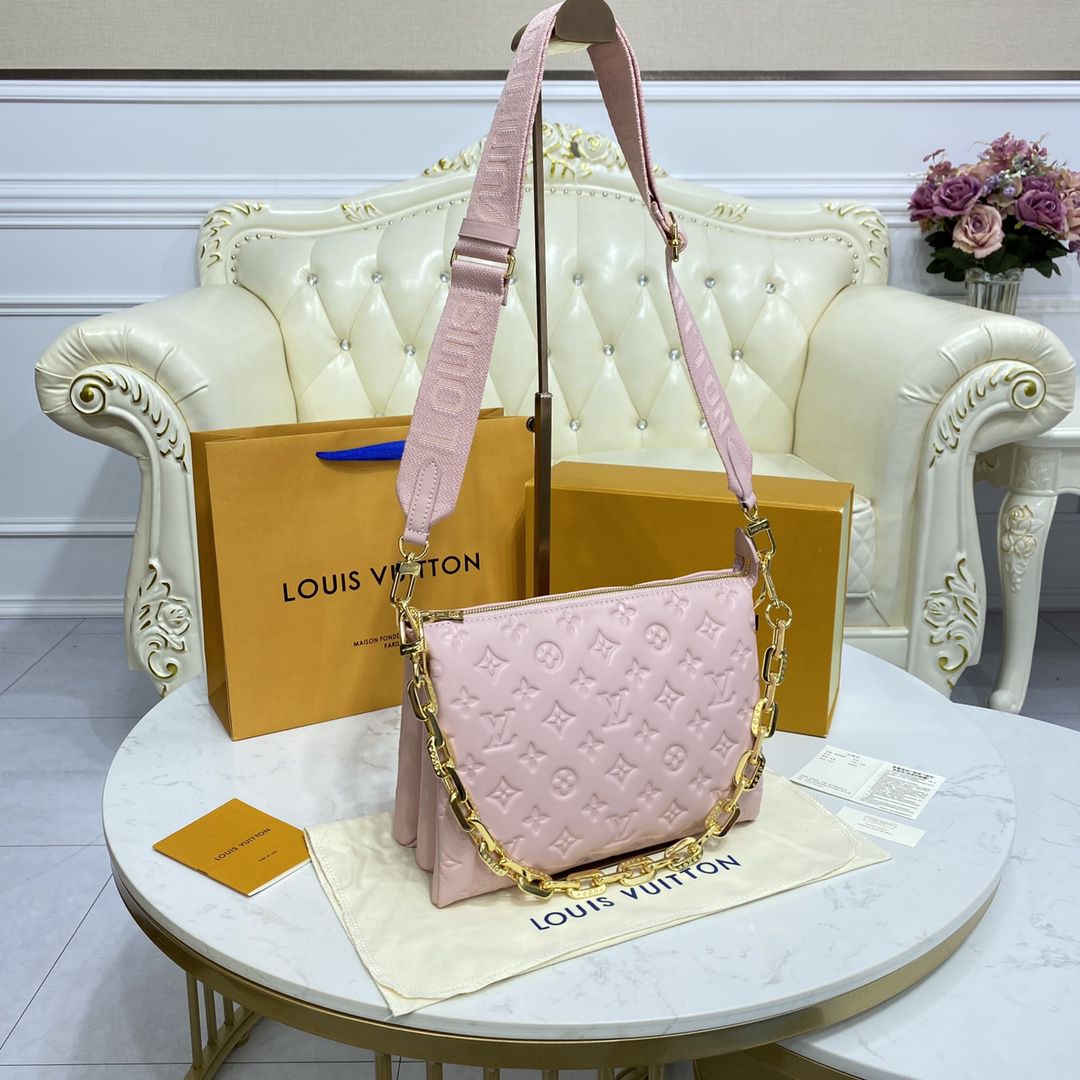 #m59276 l**is V*t*n monogram embossed puffy coussin pm handbag