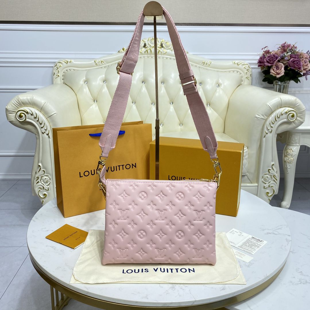 #m59276 l**is V*t*n monogram embossed puffy coussin pm handbag