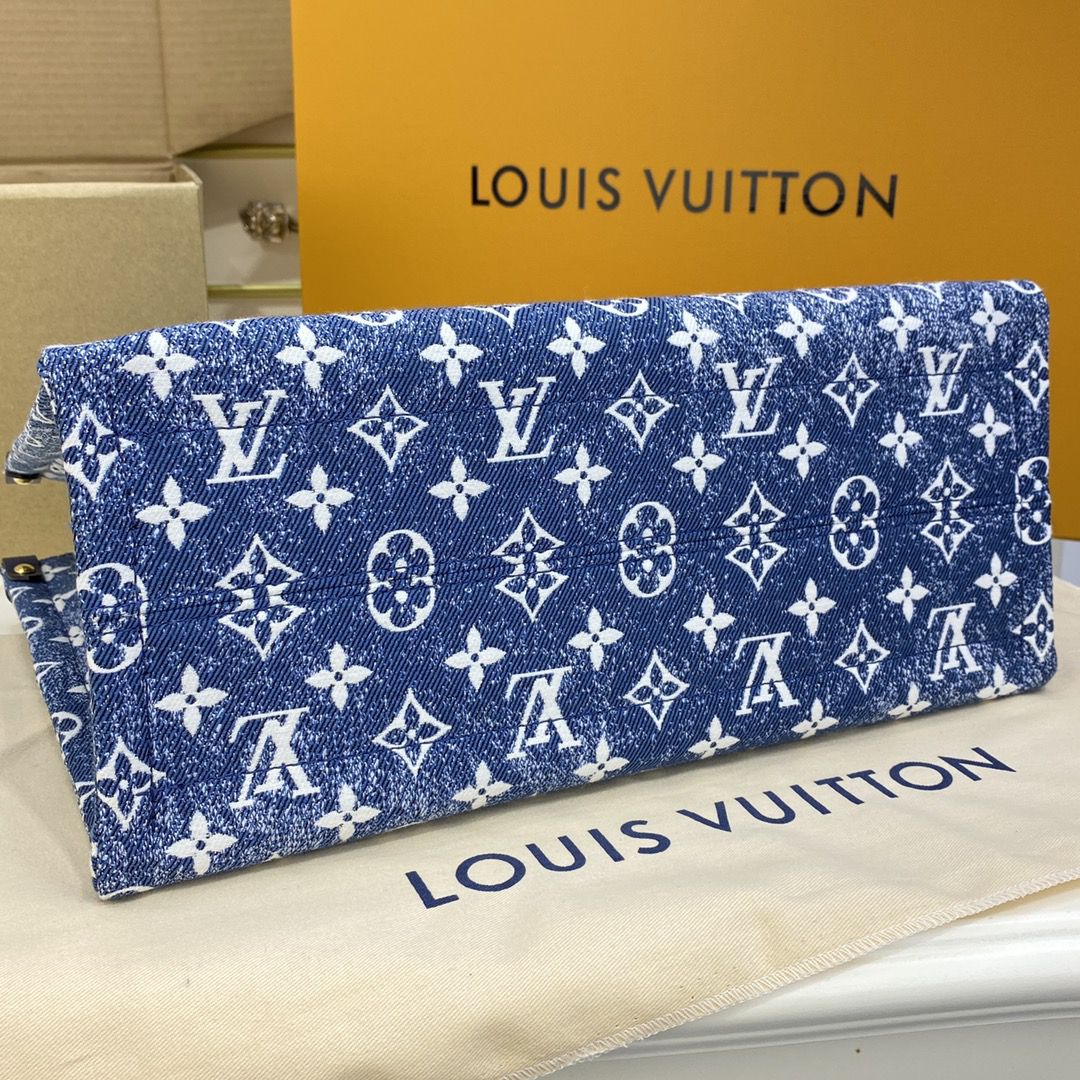 #m59608 l**is V*t*n monogram denim onthego mm tote bag