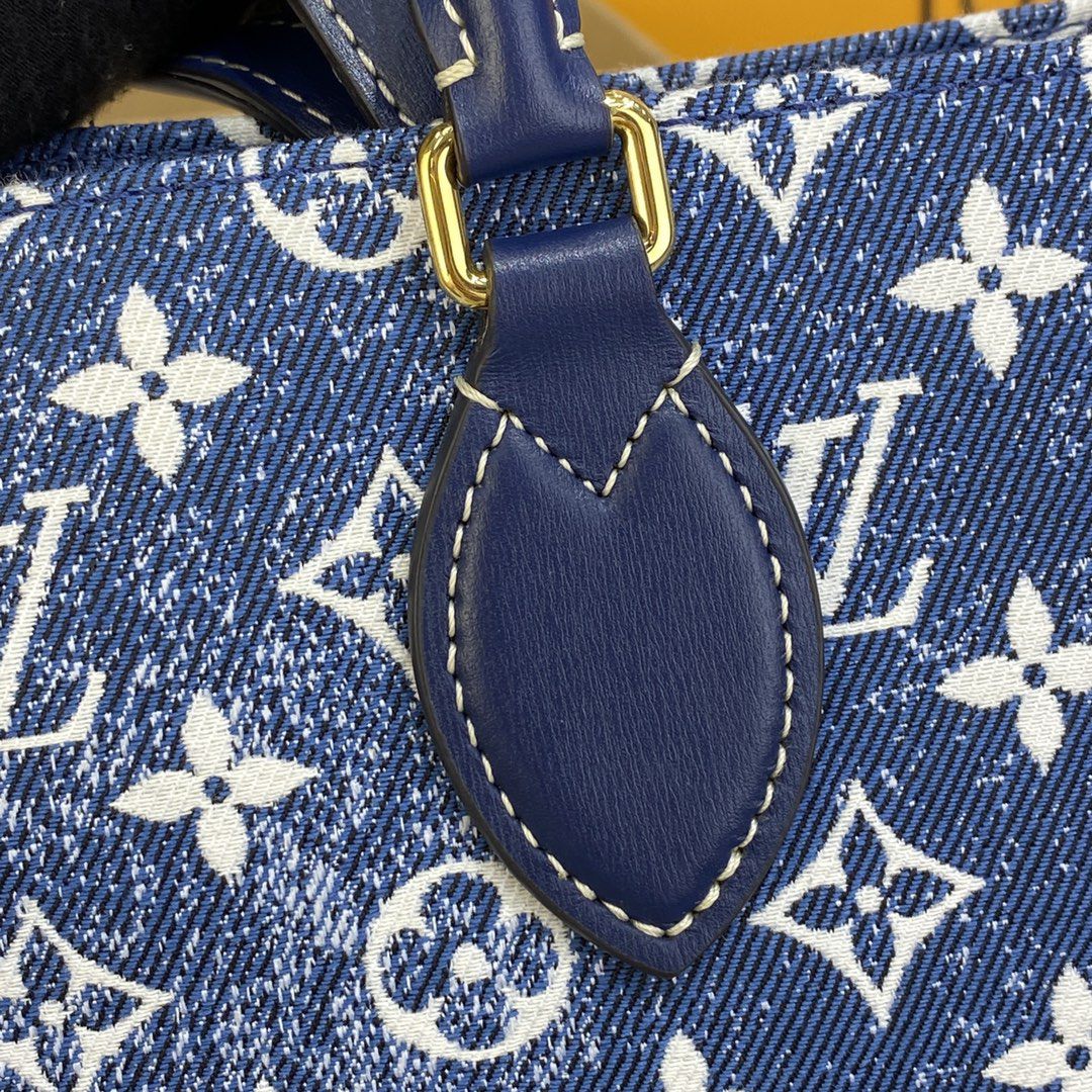 #m59608 l**is V*t*n monogram denim onthego mm tote bag