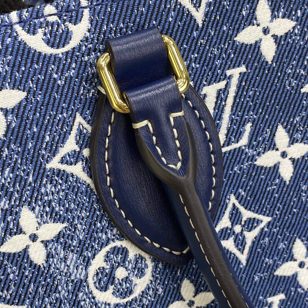 #m59608 l**is V*t*n monogram denim onthego mm tote bag