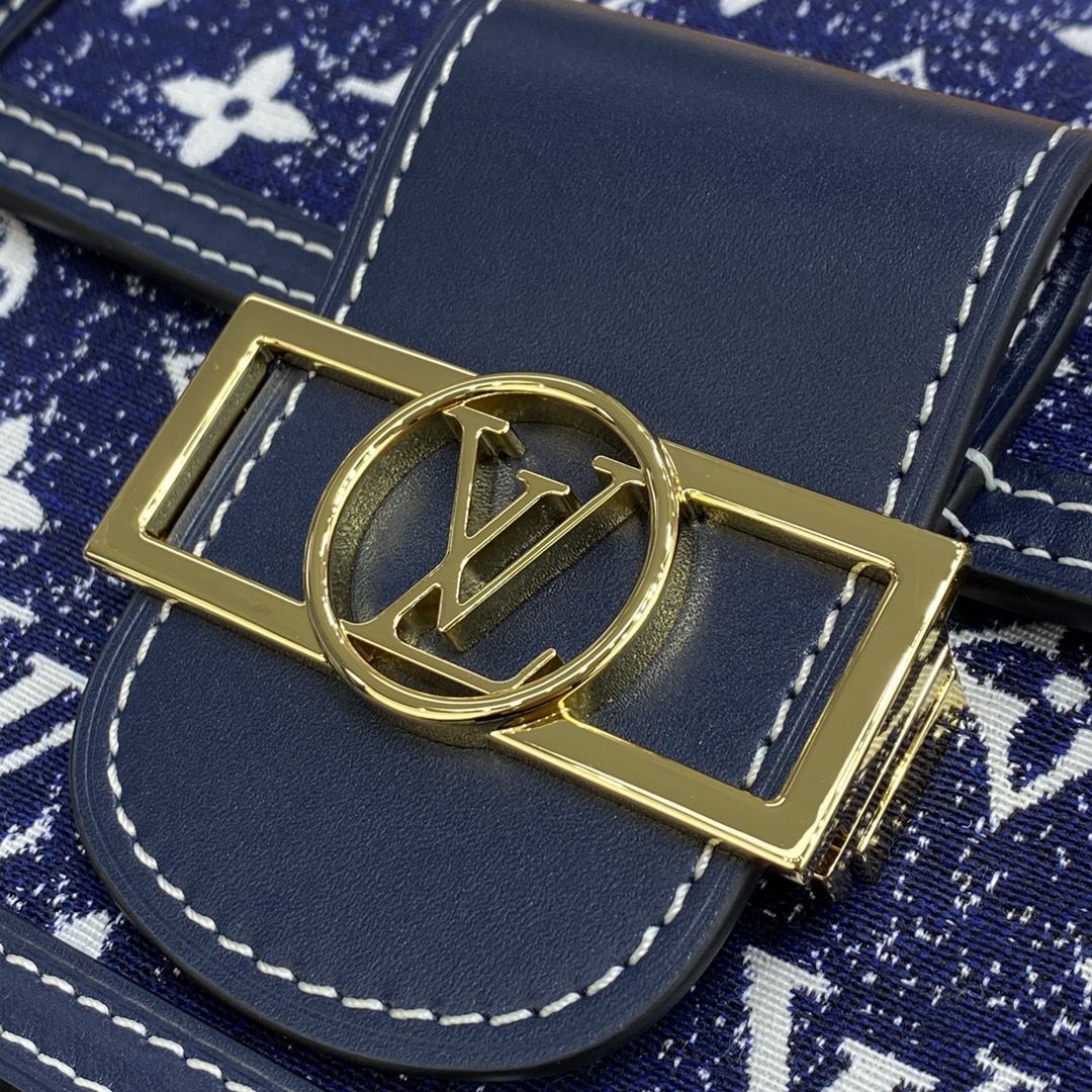 #m59716 l**is V*t*n monogram denim dauphine mini handbag
