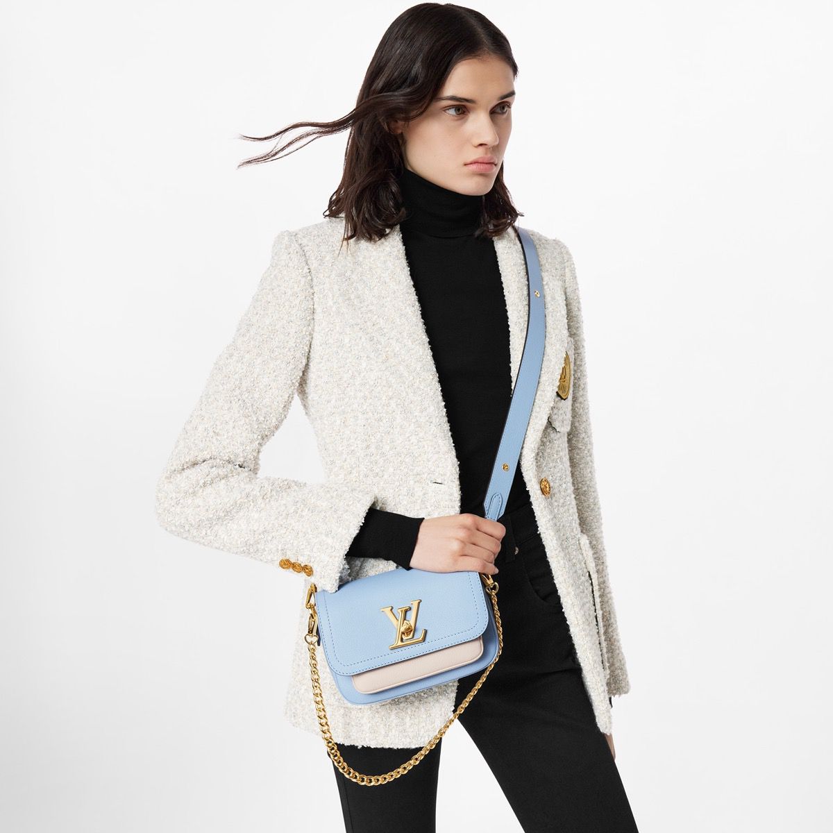 #m59984 l**is V*t*n grained calf leather lockme tender