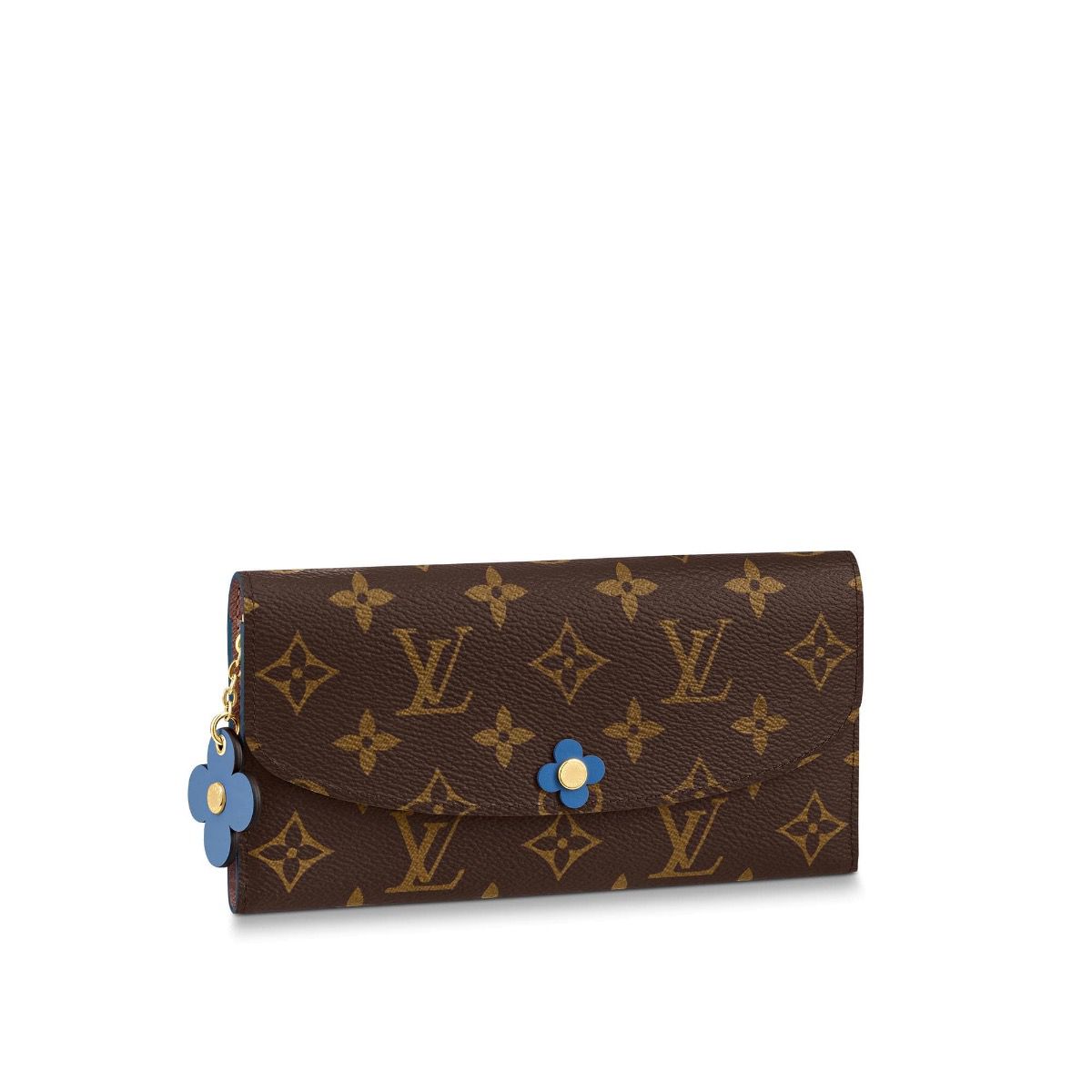 #m63895 l**is V*t*n 2019 monogram canvas emilie wallet-bleu jean