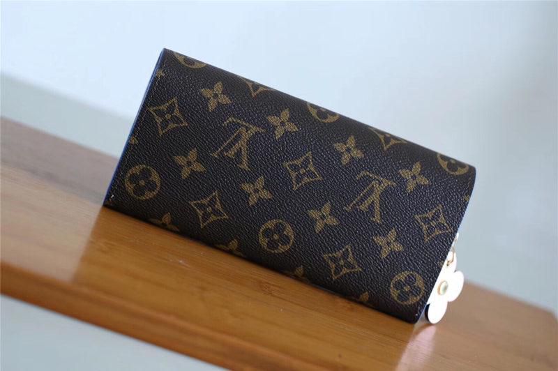 #m63895 l**is V*t*n 2019 monogram canvas emilie wallet-bleu jean