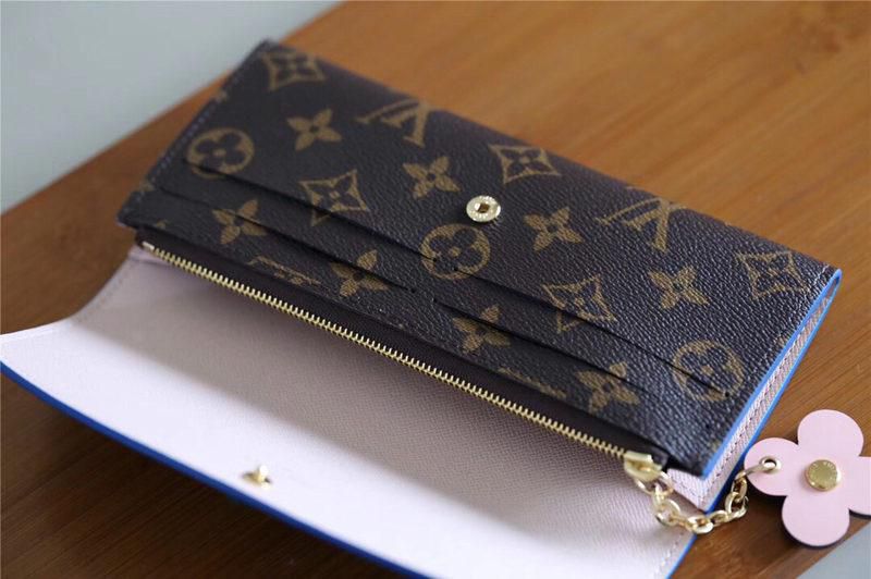 #m63895 l**is V*t*n 2019 monogram canvas emilie wallet-bleu jean