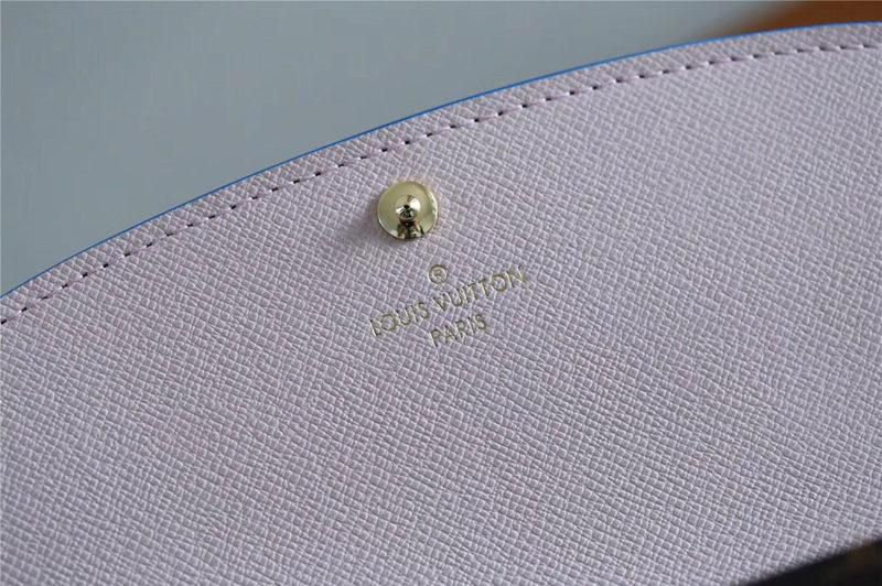 #m63895 l**is V*t*n 2019 monogram canvas emilie wallet-bleu jean